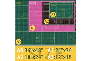 Self Healing Cutting Mat A0, 36" x 48" Fabric Cutting mat Double Sided 5-Ply Craft Cutting Board for Sewing,Crafts,Fabric, Quilting, Scrapbooking Projects, Pink/Purple-Shiny Merry