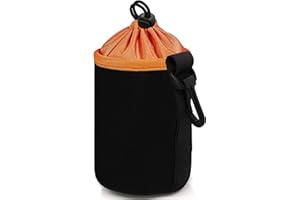 MyGadget Objektivtasche Neopren [M] mit Fleece Fütterung - Objektivbeutel Schutztasche wasserabweisend für Kamera Objektive z.B. Canon, Sony - Schwarz