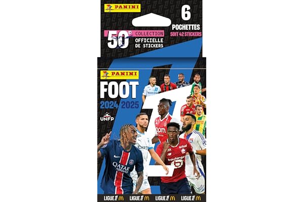 PANINI Foot 2024-2025 Ligue 1 McDonald's Blister 6 Pochettes de 7 Stickers