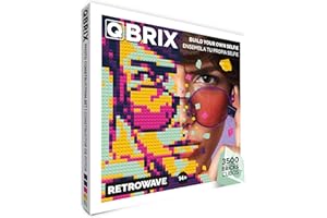 QBRIX Retrowave- Clamping block mosaic Photo kit, Personalized gift, Custom, Picture kit, Building set, Pixel Art’s Art Plug-in block painting