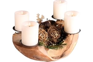 AMBIENTE HOME Ambientehome Schale, Holz, Braun, ca. 25 cm Ø