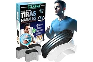SILKORA® SUPER PACK AHORRO 70 Tiras Nasales NEGRAS Deportivas ANTIRONQUIDOS + Manual Del Sueño | Nasal Strips Creadas Con Tecnología AVANZADA | Tiritas Nariz Para Dormir y Deporte