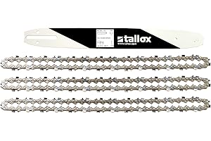 tallox 1 Espada y 3 Cadenas de Sierra 3/8" 1,6 mm 60 eslabones 40 cm Compatible con Stihl