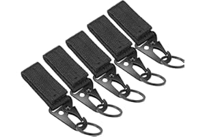 Kyrio 5 sztuk taktycznych karabińczyków do zawieszenia, pasek / pasek, pasek, plecak, taśma klejąca, brelok, karabińczyk, klamra do zawieszenia, breloczek do kluczy, do aktywności na świeżym