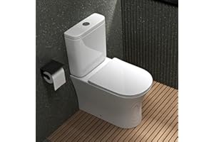 ‎MAI & MAI Mai & Mai Stand-WC Aachen304T aus Keramik spülrandloses-WC Weiß bodenstehende-Toilette inkl.Spülkasten