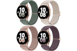 chinbersky 20mm Nylon Geflochtenes Armband Kompatibel mit Samsung Galaxy Watch 4/5/6/7/FE 40mm 44mm Armband/Watch 5 Pro/Watch 4&6 Classic/Active 2 40mm 44mm/Watch 3 41mm/Gear Sport/Gear S2 Classic