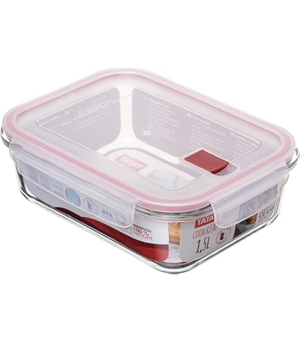Contenitore rettangolare di vetro 1,4 l gefu dispensa g-12803