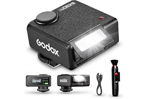 Godox iM30Pro kompakt GN15-kamerablixt med AUTO och vinklingsbart huvud | M-effekt 1/128–1/1, färgskärm, S1/S2 och 45°/60°/75°/90° vinkling för flexibel vardagsfotografering på plats