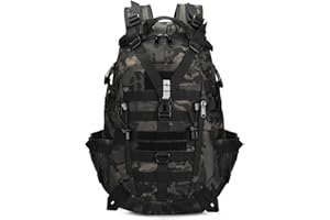 Huntvp Plecak outdoorowy 30 l, wodoszczelny, taktyczny, męski, oddychający, trekkingowy, plecak podróżny, dla mężczyzn i kobiet, do uprawiania sportu, aktywności na świeżym powietrzu, wędrówek, jazdy