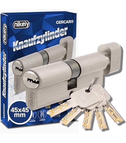 GERCAR Pro MKS MASTER Sistema Di Chiavi 1x Serratura A Cilindro/cilindro Della Porta 60 Mm, 1x Cilindro Di Serratura 30/30, Diverse Serrature Con Chiave Primaria, Combinabile A Piacimento Serratura