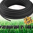 Sasylvia 100 ft 1/4 in Drip Irrigation Tubing Soaker Hose System with 2GPH Drip Irrigation Emitters, Porous Drip Line Irrigation for Vegetable Garden Beds, Planters, Flower