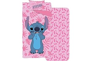 il dolce stile della tua casa - Juego completo de sábanas de una plaza y media o de una plaza para dormitorio 100% algodón estampado (lilo Stitch individual)
