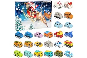 EITO Calendrier De l'Avent 2023 Calendrier De l'Avent Pour Enfants Le Calendrier De l'Avent Contient 24 Voitures De Circulation (Style Aléatoire)