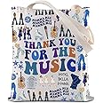 BAUNA Dancing Queen Tote Bag Thank You For The Music Handbag Mamma Musical Reusable Grocery Shopping Bag Mamma Fans Gift