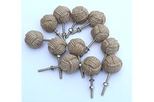 INDIA.NAUTICAL.STORE Lot de 12 boutons de porte noués – Poignées de tiroir nautiques – Corde de jute S