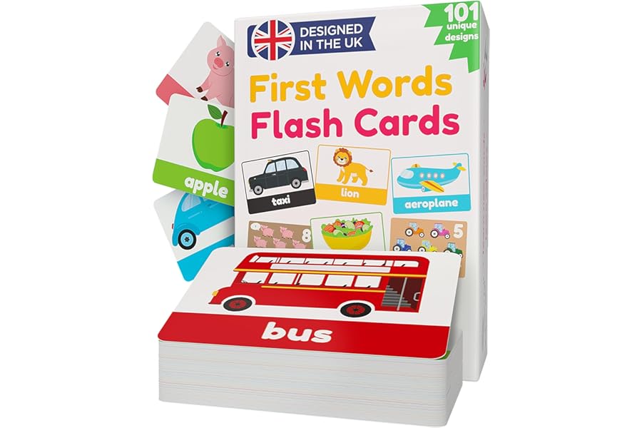 Flash Cards For Toddlers Age 1 2 3 | First Words Flash Cards for Kids | Toddler Baby Flashcards | 101 Unique Toddler Learning Cards | From 12 months | Language & Speech Development Toys