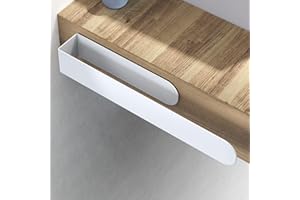 BATONCA Handtuchhalter ohne Bohren–35cm Langer Badehandtuchhalter mit starker Selbstklebung–Badezimmer-Handtuchhalter zur Wandmontage–Edelstahl-Handtuchhalter ohne Bohren für Küche oder Toilette(Weiß)