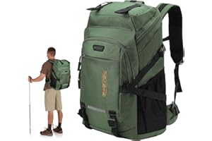 Auniq Hiking Backpack, 60L Lightweight Trekking Rucksack Waterproof Hiking Rucksack Travel Bag Men Women Outdoor Camping Daypack for Climbing Mountaineering Touring Cycling School Gifts