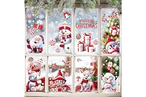 LOMIMOS 153 sztuki świątecznych naklejek okiennych