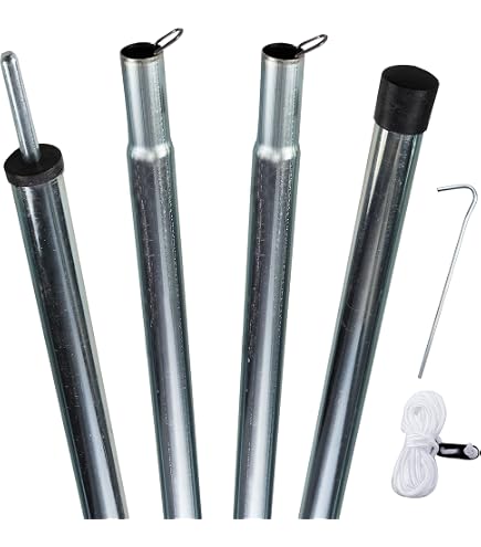 1x Stahl Zeltstange Vorzeltstange Klemmen Teleskop 50-75cm Ø22/19mm 2 2tlg Sport & Freizeit