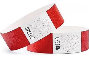 linie zwo ®, Pack de 100 Pulseras de Seguridad 19 x 254 mm, Rojo