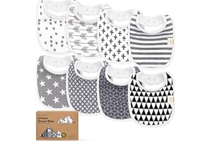 KeaBabies Bavoirs Bébé Bio Pour Garçons Et Filles - Bavoir De Dentition En Coton Biologique - Bavoirs Nouveau-Né Pour Bébé - Lavable En Machine Bavoirs - Bavoirs Pour Bébé De 0-24 Mois