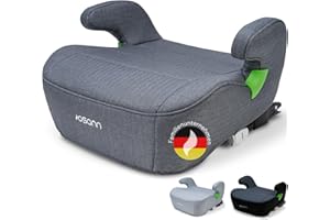 Osann Junior Isofix, Sitzerhöhung Auto Kinder, Kindersitzerhöhung mit Isofix, 126-150 cm (ca. 15-36 kg), Sitzschale i-Size - Elephant Grey