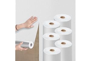 Anttyscar White Thicken Self Adhesive Wallpaper 3D Thermal Insulating Peel and Stick Wallpaper Thermal Insulating Wall Panels Stick On Wall Covering Kitchen Removable Furniture Sticker 6Roll