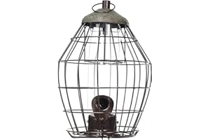 Peckish 60051233 Secret Garden - Mangiatoia per uccelli a prova di scoiattolo, grigio, 16 x 19 x 28 cm