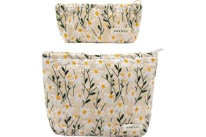 ONEGenug Kosmetiktasche Klein 2 Pcs Make up Tasche Damen Mädchen Schminktasche Organizer für Reise Geschenk