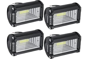 AUTOUTLET 4PCS 72W Focos de Coche Foco de Trabajo LED 12V 24V 6000LM Impermeable IP65 Off-road Homologado para Camiones Pickup Jeep ATV UTV SUV Barco