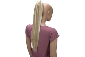 CAISHA by PRETTYSHOP 60cm Coda Capelli Stella Con Pinza Capelli Lungo Capelli Extensions Finta Per Donna Liscio Bionda Con Riflessi H634