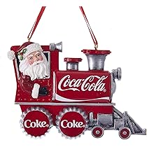 Kurt Adler Decorazione Coca-Cola Orso Polare Con Sciarpa Rossa E Bottiglia, 8,9 Cm
