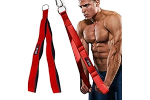 TAVIEW Accesorio de Cable de Cuerda de tríceps (Dos Longitudes integradas en uno) Mayor Rango de Movimiento, Correas de extensión de Cuerda de tríceps, Accesorios Cruzados