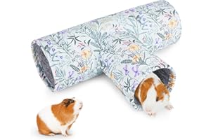 Hedgeink Meerschweinchen Tunnel – Kaninchen Zubehör aus Canvas, Waschbarer Kuscheltunnel für Hamster, Ratten & Frettchen – Faltbarer Spieltunnel & Versteck für Kleintiere