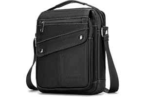 SPAHER Grande Borsello Uomo Tracolla Pelle Borsetta da Uomo Tracolla in Vera Pelle Borsa Multitasche Borse Uomo Tracolla Borsa Tracolla Uomo Borselli Borsa a Spalla Crossbody Borse Messenger