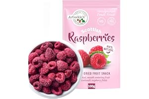 100g Arbuckle's Freeze Dried Raspberry Direct from UK Farm Shop, Whole Fruit Snack Nutritious and Healthy Raspberries Natural, for Baking, Breakfast Cereal Topper, Yogurt, Cake Decorations