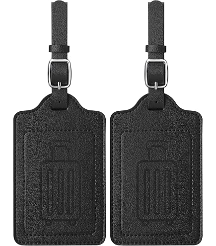 Kofferlabel - 3x stuks - bagagelabel - zwart - warenhuis