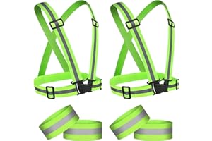 URAQT Reflective Running Vest, Sport Reflective Vest for Running, Reflective Running Equipment Suitable for Men/Women, High Visibility Running Vest for Night Running, Dog Walking, Cycling, Jogging