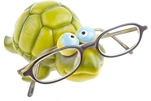 ‎BY-BERS by-Bers Brillenhalter Schildkröte, handbemalt, echt lustig, ein Muss für Schildi Sammler, aus Polyresin, schön für die erste Brille,
