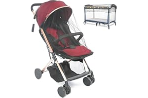 AMORBASE Mosquito Net for Pram, Universal Baby Pushchair Net Cover Fly Insect Bug Netting for Strollers, Car Seat,Buggy, Carrycot & Small Crib, Baby Summer Essentials (1, Black)