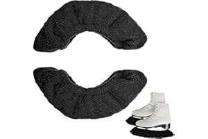 WEINIBAO 1 Par Protector de Patines de Hielo, Negro Funda Cuchilla Patines Hielo, Protector Cuchillas Patines Hielo Talla L, Ajustables Protectores de Patines de Hielo para Niños Jóvenes Hombres Mujeres