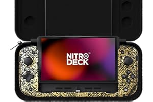 CRKD Nitro Deck+ Handheld Pro Controller for Nintendo Switch & OLED Model - TV Dockable - Programmable Sidekicks & Back Buttons - TruCollection System (Rocket League Gold Edition)