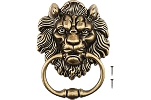 Be In Your Mind 15,8 cm Testa di Leone Battente con Viti Decorativo In Lega Battente Bronzo Lucido Classico Design Antico per Porte Anteriori & Portico Principale Accessori