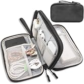 Teskyer Organizer Cables Travel, Waterproof, Electronics Accessories Bag Organizer, Travel Accessories, Black