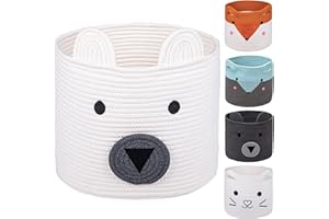 AXHOP Cajas almacenaje Cesto ropa sucia, 30x30 Cesta de almacenamiento de juguetes para niños, kallax, Ropa. Bonita cesta de lavandería con animales, cesta de regalo para bebé, gato, perro.