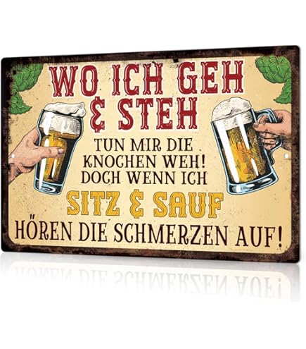 Wandbord - Jarig Zijn - Metalen Wandbord - Mancave - Mancave Decoratie Metalen Borden Metal Sign Bar Decoratie Tekst Bord Wandborden Bar Wand Decoratie Metalen Bord Uv Bestendig
