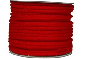 MIXTRADER Polypropylene Rope 6mm Red Various Sizes (100m, Red)