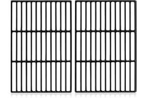 BBQ-Toro 2 grilles de cuisson en fonte émaillée I plaque en fonte I 41,5 x 27,5 cm convient a Tepro Torornto, Black oak, butternut est des autres modéle
