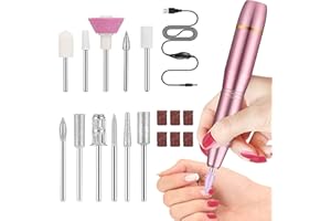 FOLAI Ponceuse Pour Ongles Électrique,kit De manucure Et Pédicure Electrique Portable ,Silencieuse Ponceuse Pour Ongles Professionnelle Avec USB 20000RPM